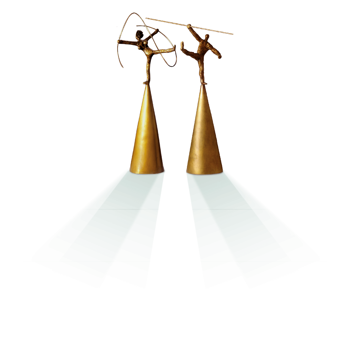 Die Pokale f r die/den Behindertensportler*in des Jahres, gestiftet von der Stiftung Nieders chsischer Volks- und Raiffeisenbanken