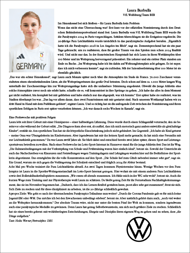 Neuer Start 1/2025: Portrait Laura Burbulla