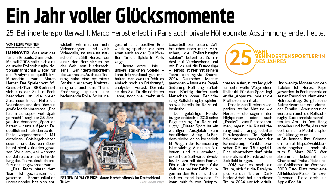 Neue Presse vom 05.03.2025: Portrait Marco Herbst