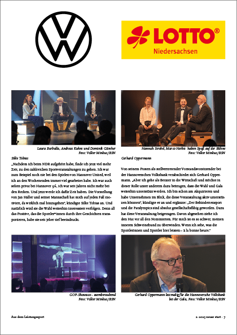 Neuer Start 2/2025, Bericht von der Gala