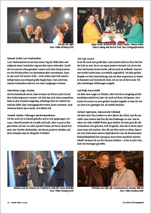 Neuer Start 2/2025, Bericht von der Gala